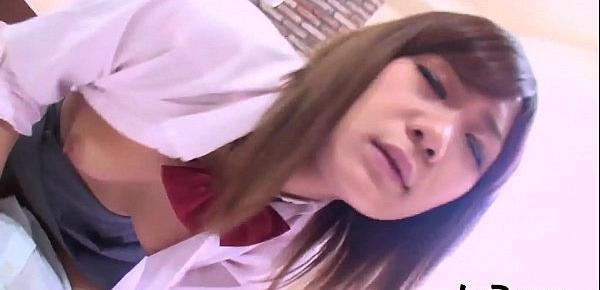  Japanese College Student Receives A Creampie From Her Teacher!